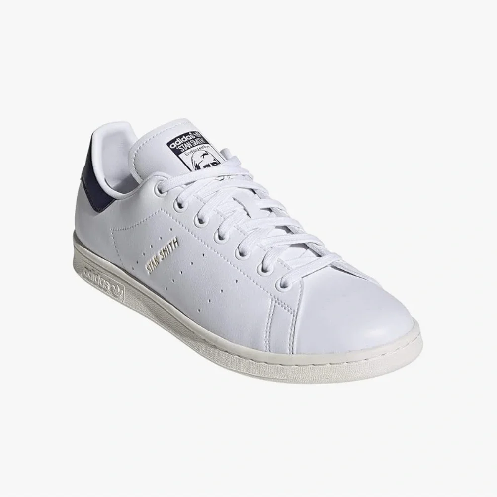 Adidas Stan Smith White and Navy Sneakers M 7.5